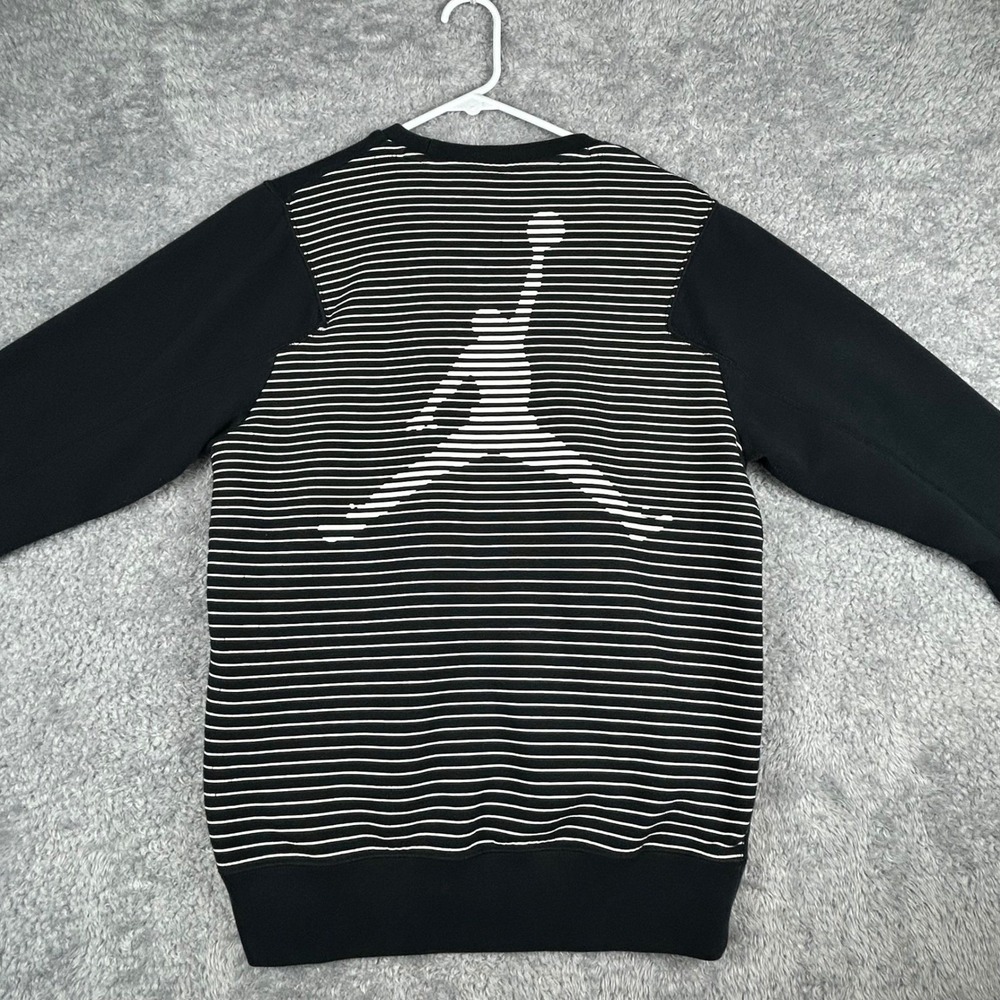 Jordan Air Gradient Mens Crewneck Sweatshirt Black White Jumpman Size‎ M